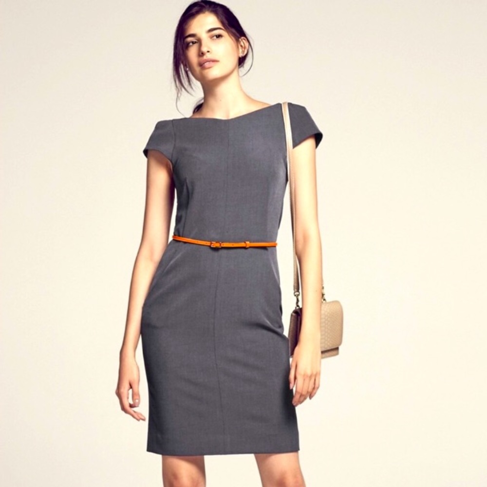 MM LAFLEUR Nisa Gray Belted Dress 6